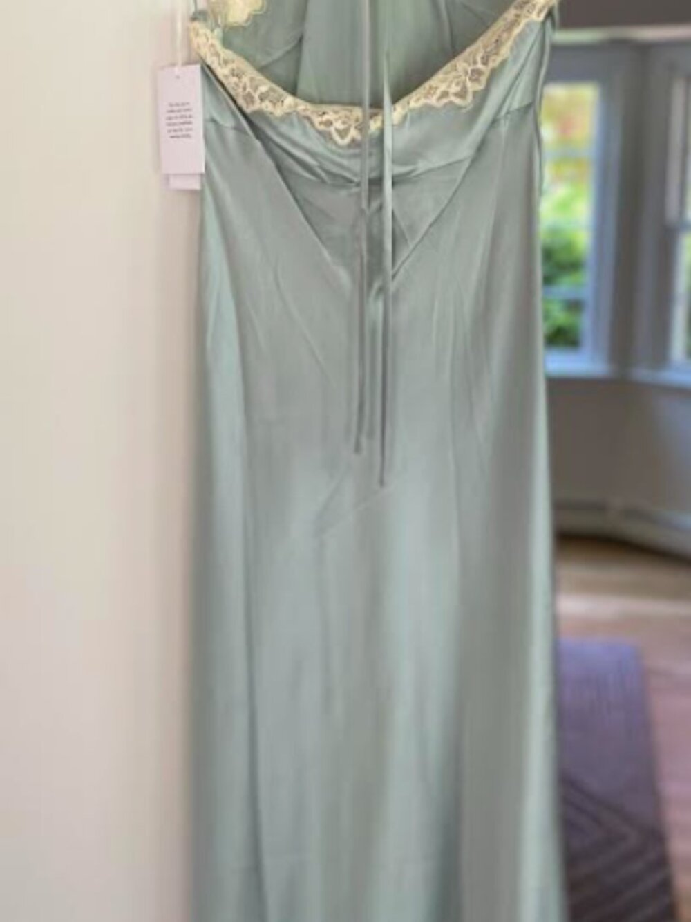 Reformation Aara Silk Dress Aquamarine S - Picture 7 of 7